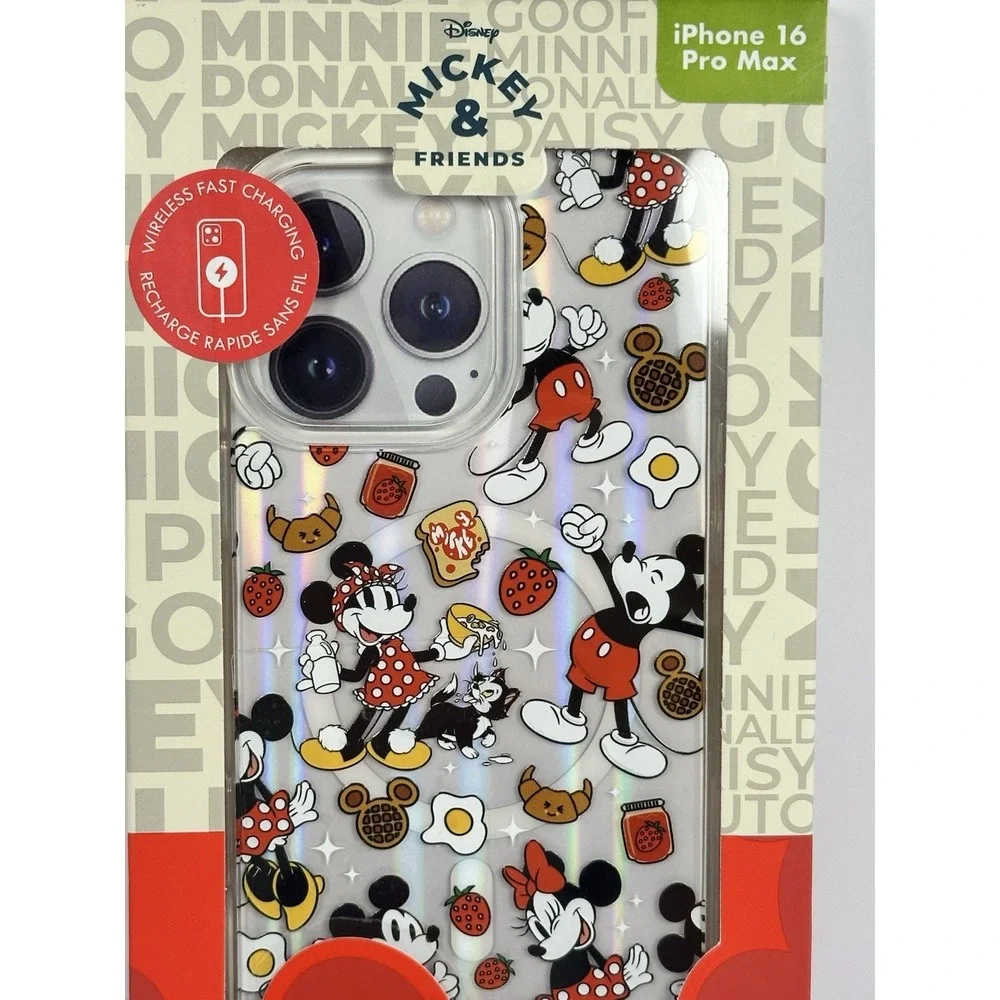 Disney Mickey Minnie Friends iPhone 16 Pro Max Case Wireless Charging